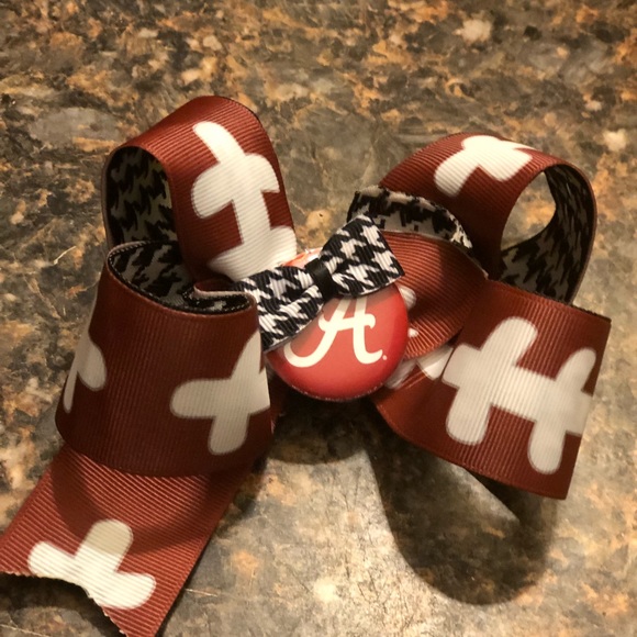Alabama Houndstooth Hairbow 5’ - Picture 1 of 5